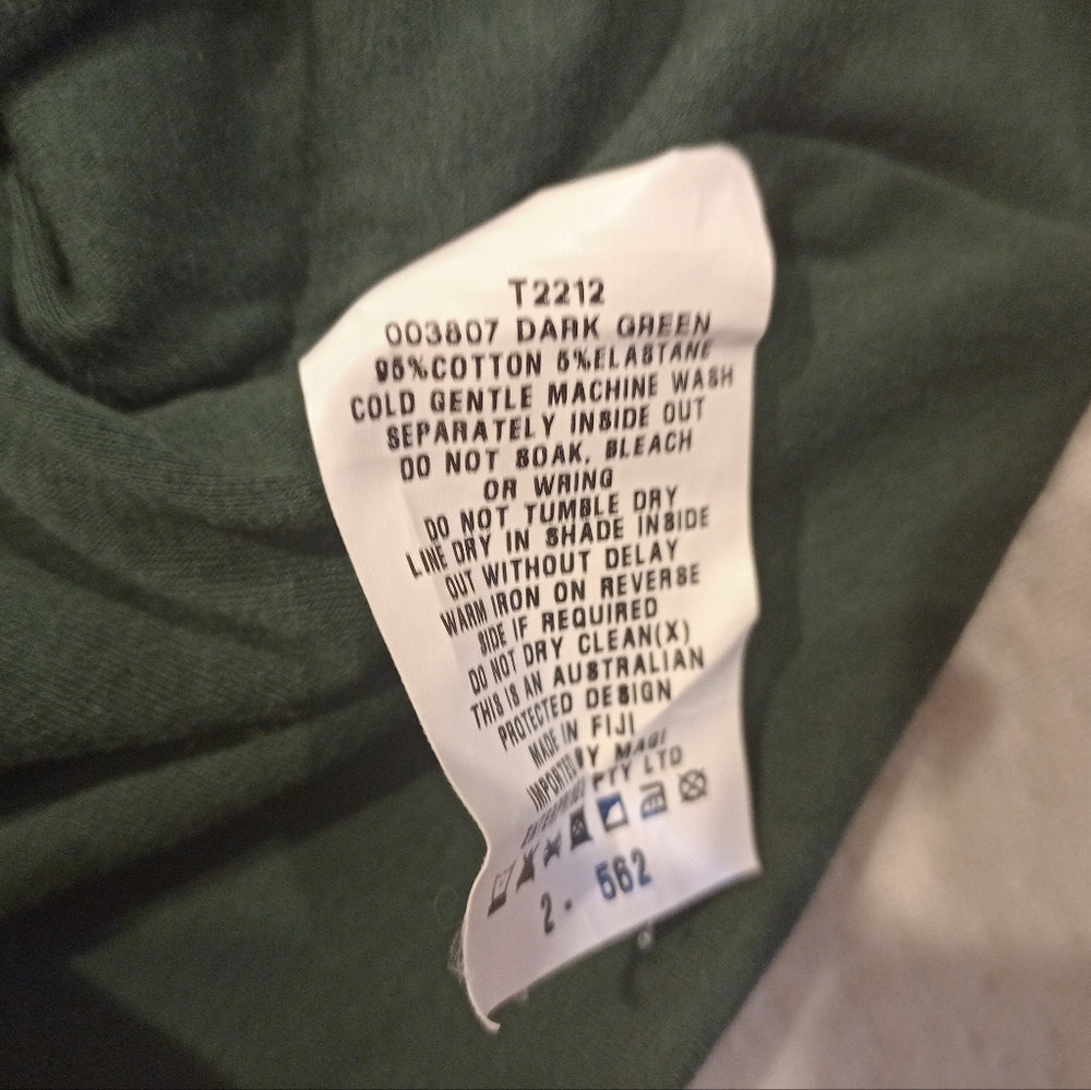 Kookai Dark Green V plunge cropped Top in size 2 equiv M - Picture 4 of 6